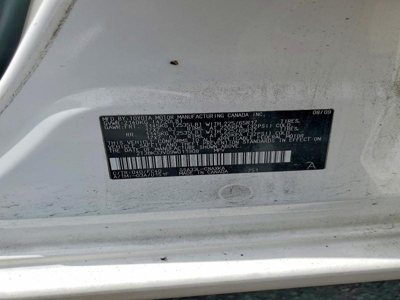 2009 Toyota Rav4 მანქანა იყიდება აუქციონზე, vin: 2T3BK33V09W011908, აუქციონის ნომერი: 54976126