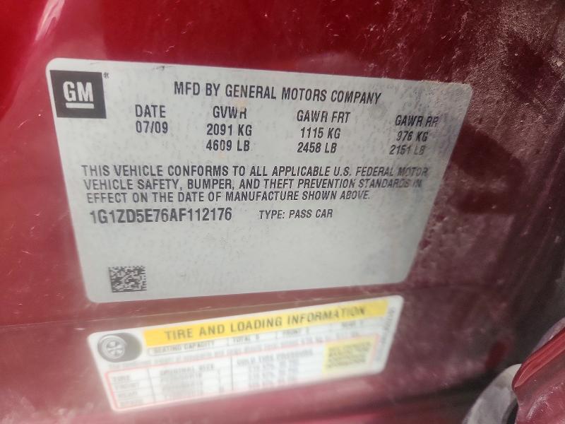 59136186 :رقم المزاد ، 1G1ZD5E76AF112176 vin ، 2010 Chevrolet Malibu مزاد بيع