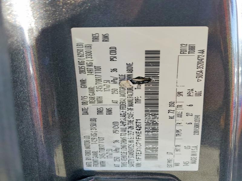 58606176 :رقم المزاد ، 1FTEX1CP1FKE42671 vin ، 2015 Ford F150 مزاد بيع