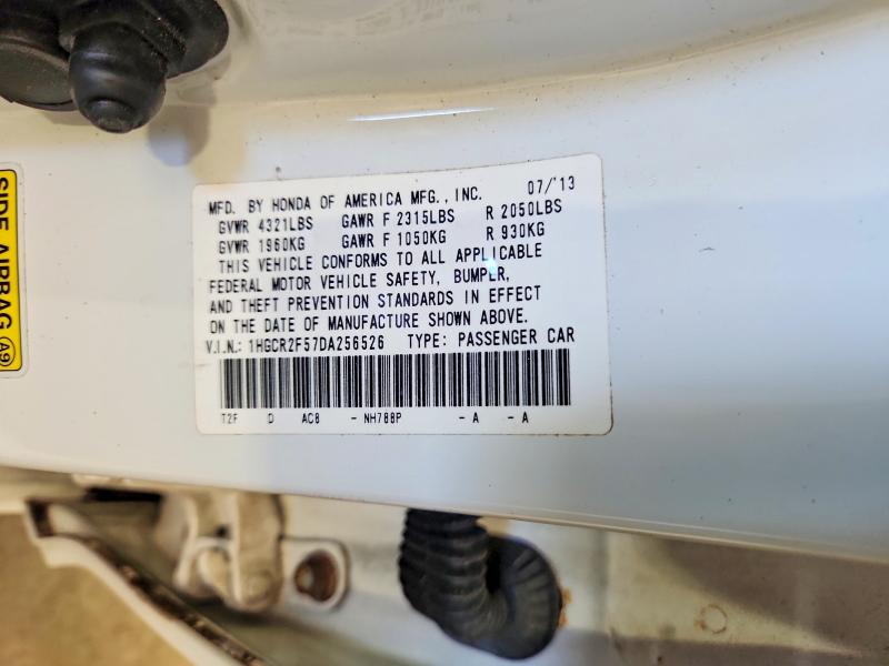 Продаж на аукціоні авто 2013 Honda Accord, vin: 1HGCR2F57DA256526, номер лоту: 58308166