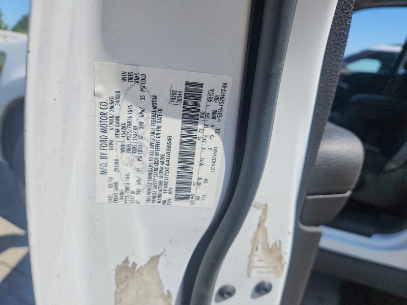 Продаж на аукціоні авто 2010 Ford Explorer, vin: 1FMEU7DE4AUA58546, номер лоту: 56662076