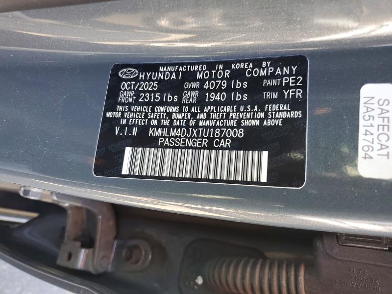 Продажа на аукционе авто 2026 Hyundai Elantra Hybrid, vin: KMHLM4DJXTU187008, номер лота: 57504196