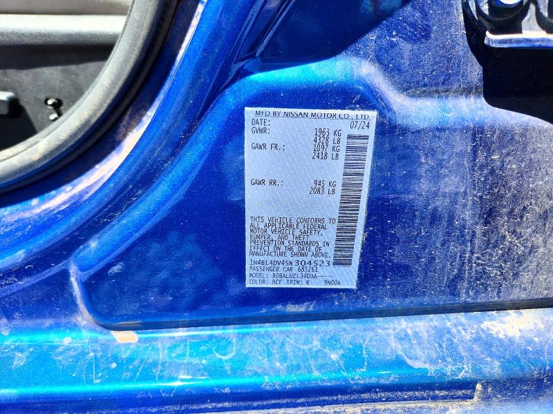 Продаж на аукціоні авто 2025 Nissan Altima, vin: 1N4BL4DV4SN304523, номер лоту: 56932766