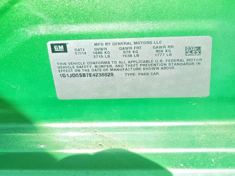 Auction sale of the 2014 Chevrolet Sonic, vin: 1G1JD5SB7E4238828, lot number: 55982796