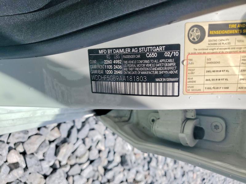 Aukcja sprzedaży 2010 Mercedes-benz E, vin: WDDHF5GB9AA181803, numer aukcji: 59124466