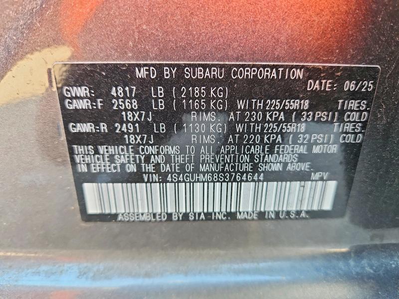 Продаж на аукціоні авто 2025 Subaru Crosstrek, vin: 4S4GUHM68S3764644, номер лоту: 55629526