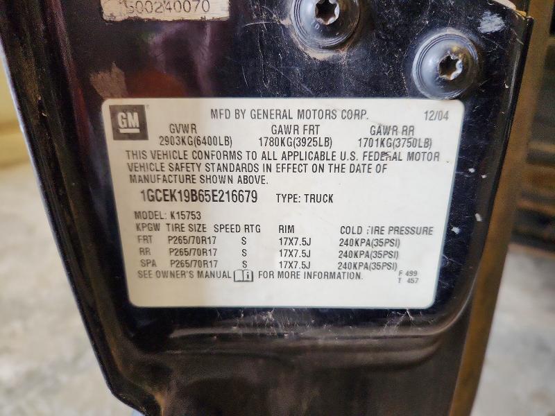 Продажа на аукционе авто 2005 Chevrolet Silverado, vin: 1GCEK19B65E216679, номер лота: 55586066