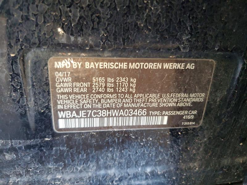 Aukcja sprzedaży 2017 Bmw 540, vin: WBAJE7C38HWA03466, numer aukcji: 57119796