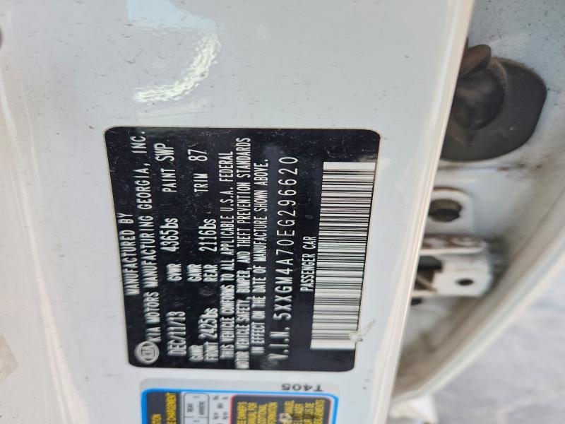 Auction sale of the 2014 Kia Optima, vin: 5XXGM4A70EG296620, lot number: 58421826