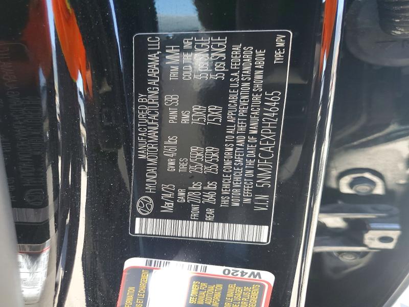 Продажа на аукционе авто 2023 Hyundai Tucson, vin: 5NMJFCAEXPH246465, номер лота: 55469896