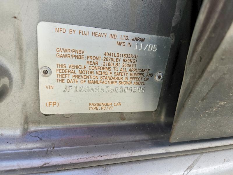 Продажа на аукционе авто 2006 Subaru Impreza, vin: JF1GG68606G809395, номер лота: 56647346