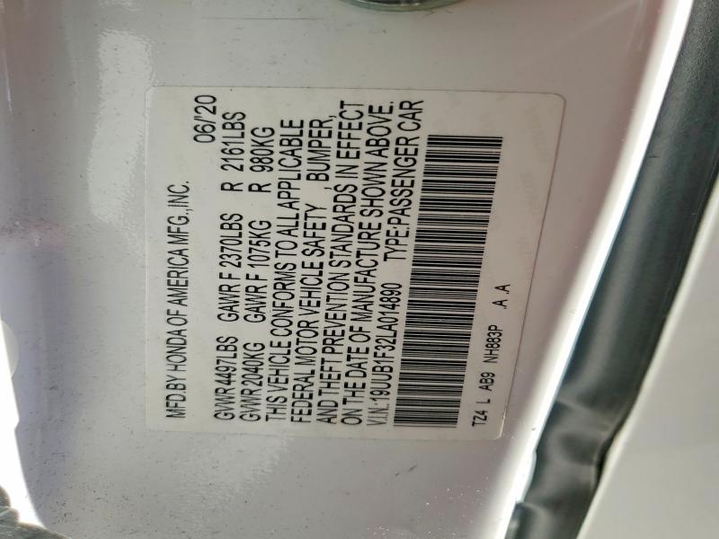 Aukcja sprzedaży 2020 Acura Tlx, vin: 19UUB1F32LA014890, numer aukcji: 54708996