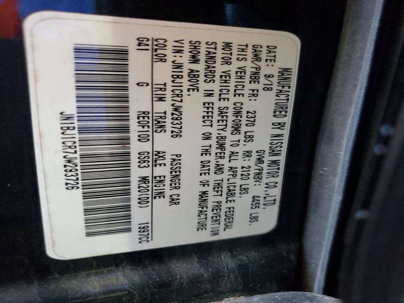 54829056 :رقم المزاد ، JN1BJ1CR7JW293726 vin ، 2018 Nissan Rogue Sport مزاد بيع