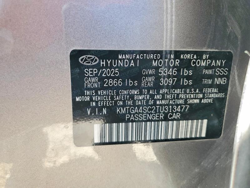 54611416 :رقم المزاد ، KMTGA4SC2TU313477 vin ، 2026 Genesis G80 مزاد بيع