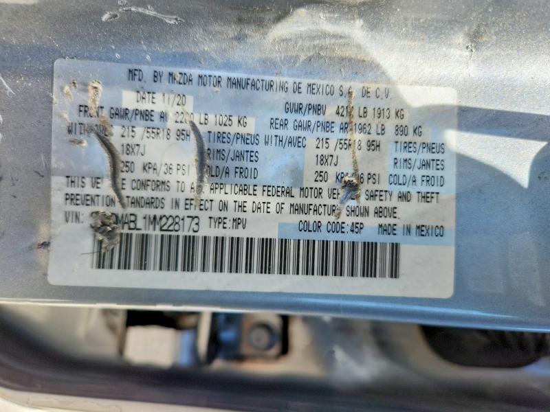 2021 Mazda Cx-30 მანქანა იყიდება აუქციონზე, vin: 3MVDMABL1MM228173, აუქციონის ნომერი: 56827396