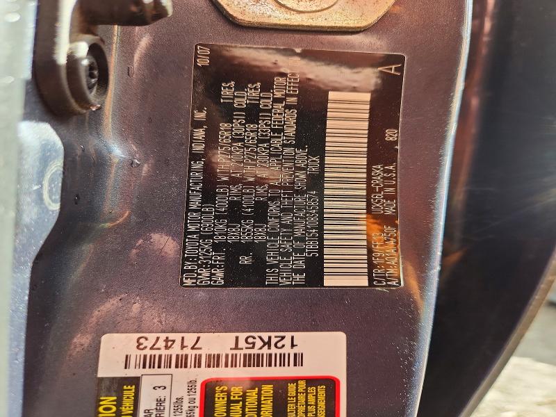 57061546 :رقم المزاد ، 5TBBT54108S458574 vin ، 2008 Toyota Tundra مزاد بيع