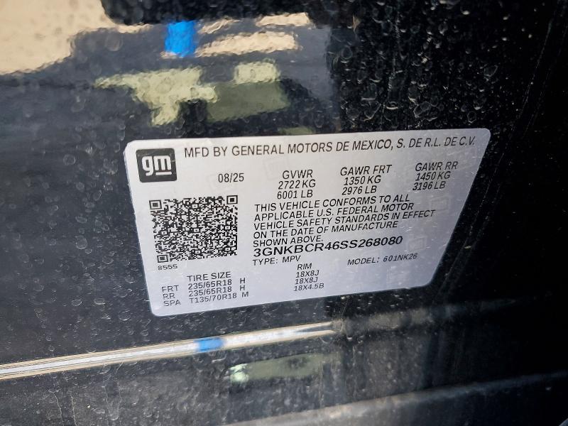 55936216 :رقم المزاد ، 3GNKBCR46SS268080 vin ، 2025 Chevrolet Blazer مزاد بيع