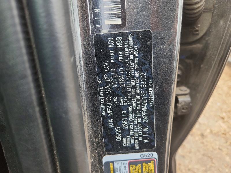 Aukcja sprzedaży 2025 Kia K4, vin: 3KPFW4DE1SE168102, numer aukcji: 57682846