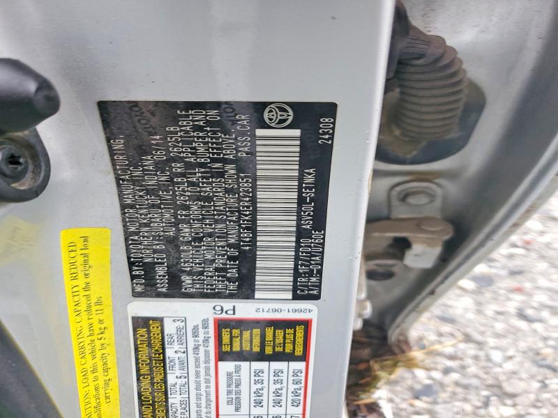 56084956 :رقم المزاد ، 4T4BF1FK4ER423851 vin ، 2014 Toyota Camry مزاد بيع