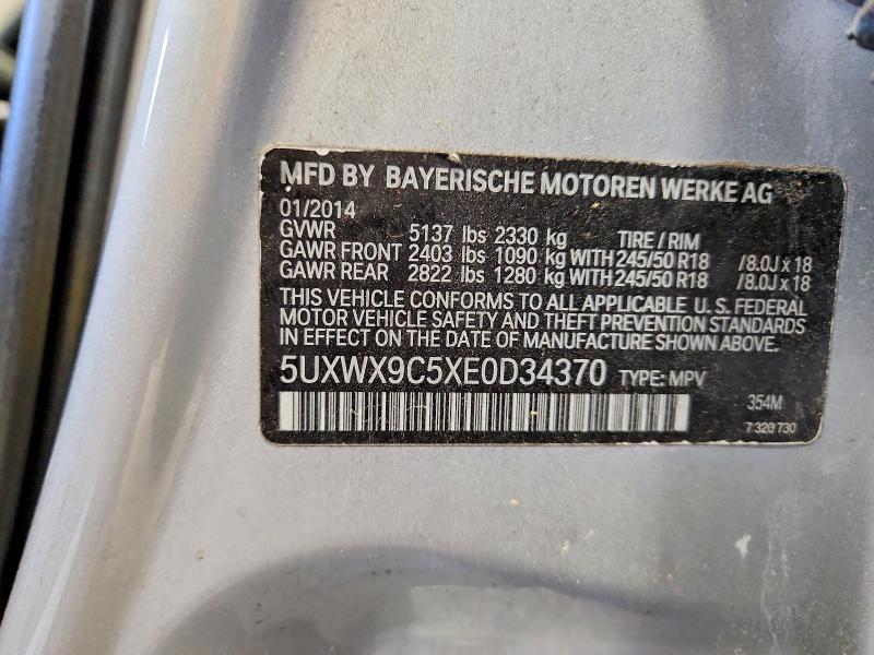 Продаж на аукціоні авто 2014 Bmw X3, vin: 5UXWX9C5XE0D34370, номер лоту: 55703036