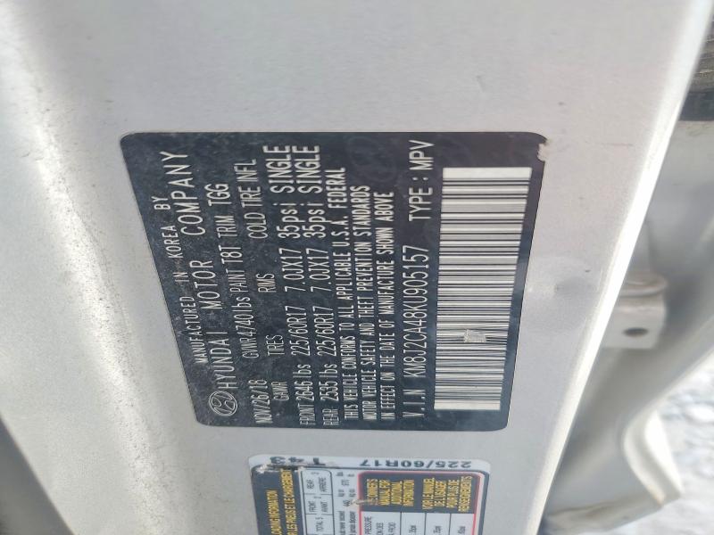 Aukcja sprzedaży 2019 Hyundai Tucson, vin: KM8J2CA48KU905157, numer aukcji: 55912136