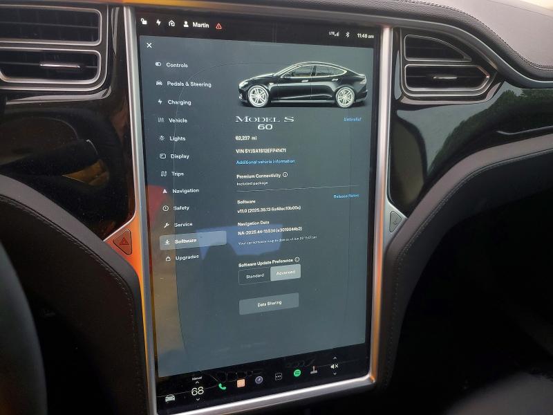 73344025 :رقم المزاد ، 5YJSA1S12EFP41471 vin ، 2014 Tesla Model S مزاد بيع