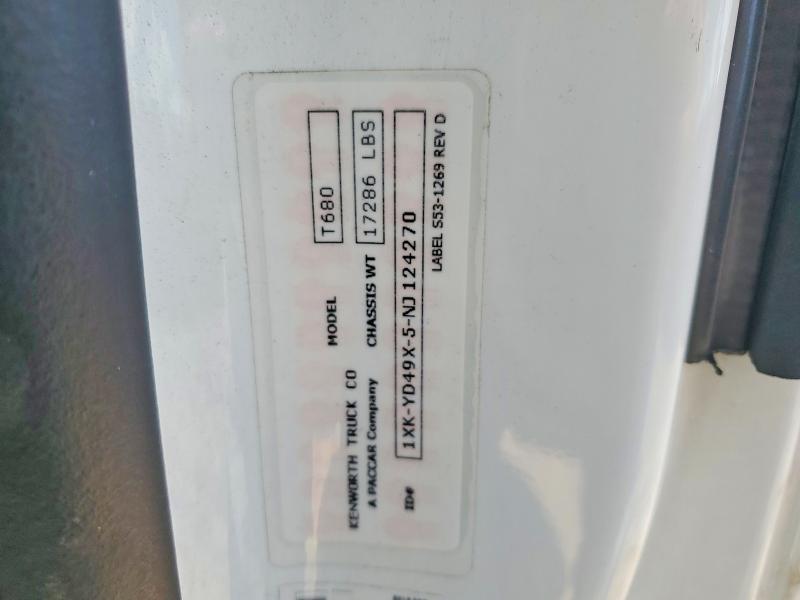 Продажа на аукционе авто 2022 Kenworth Construction, vin: 1XKYD49X5NJ124270, номер лота: 58775926
