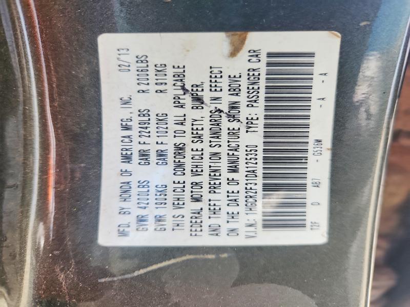 Aukcja sprzedaży 2013 Honda Accord, vin: 1HGCR2F31DA125350, numer aukcji: 55861956
