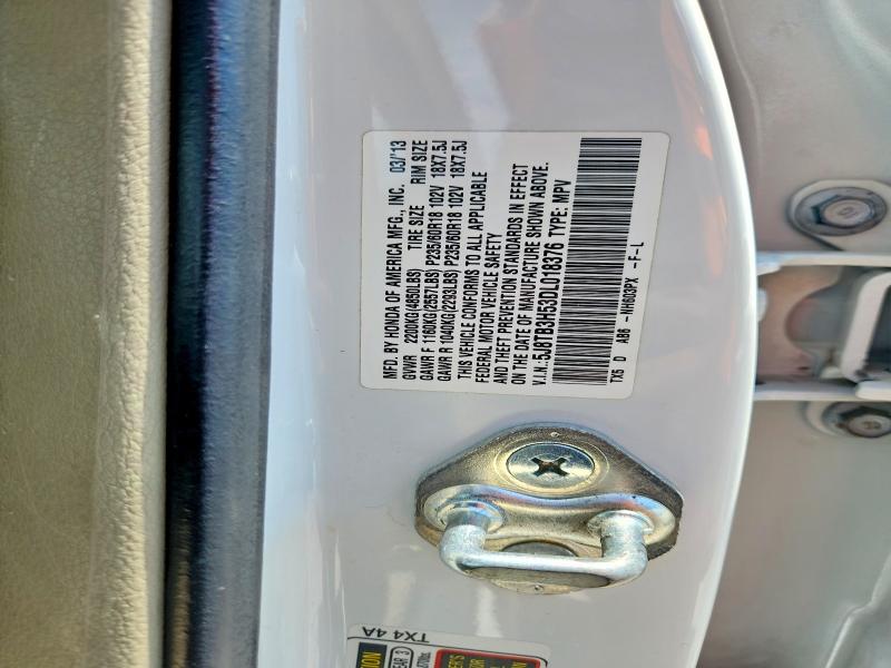 58590556 :رقم المزاد ، 5J8TB3H53DL018376 vin ، 2013 Acura Rdx مزاد بيع