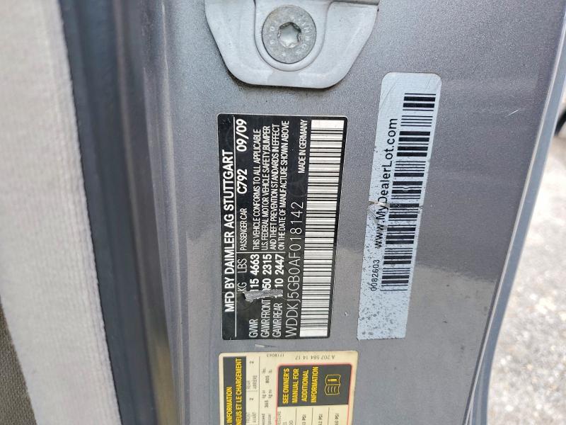 2010 Mercedes-benz E მანქანა იყიდება აუქციონზე, vin: WDDKJ5GB0AF018142, აუქციონის ნომერი: 58110776