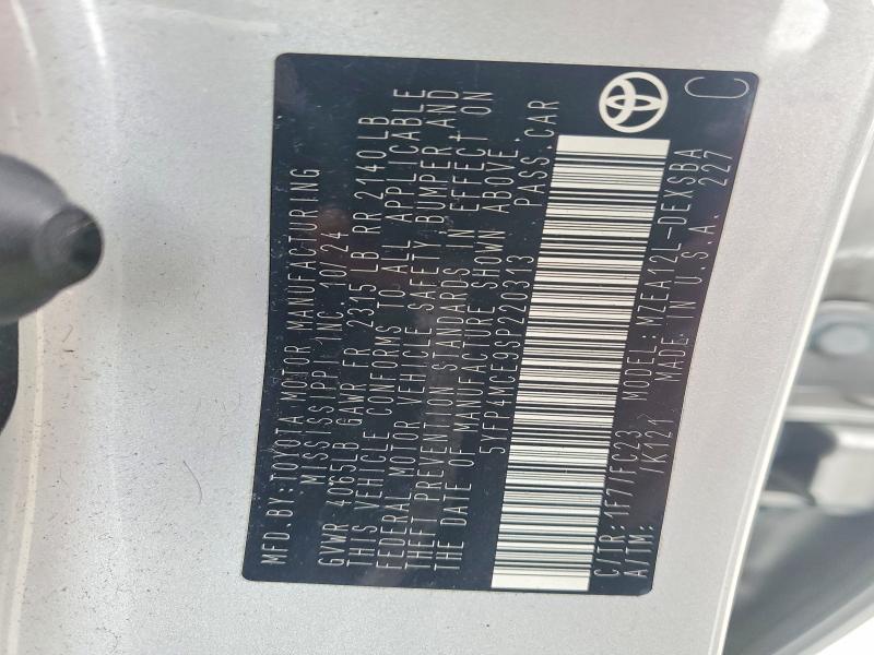 55818076 :رقم المزاد ، 5YFP4MCE9SP220313 vin ، 2025 Toyota Corolla مزاد بيع