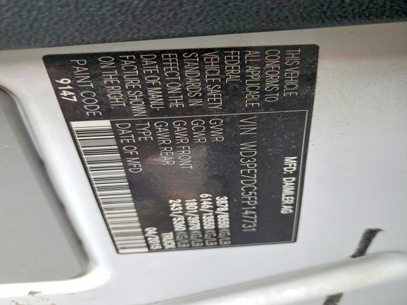 Продажа на аукционе авто 2015 Mercedes-benz Sprinter, vin: WD3PE7DC5FP147731, номер лота: 58159366