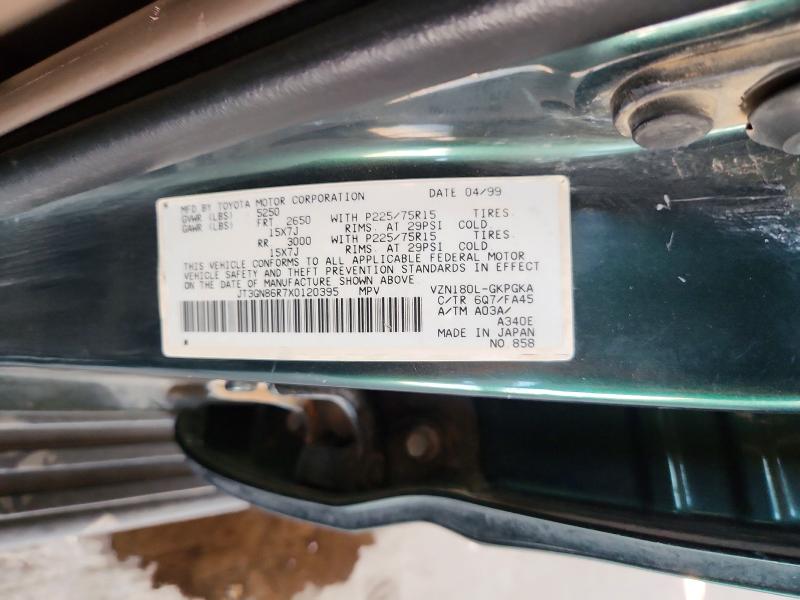 1999 Toyota 4runner მანქანა იყიდება აუქციონზე, vin: JT3GN86R7X0120395, აუქციონის ნომერი: 56989876