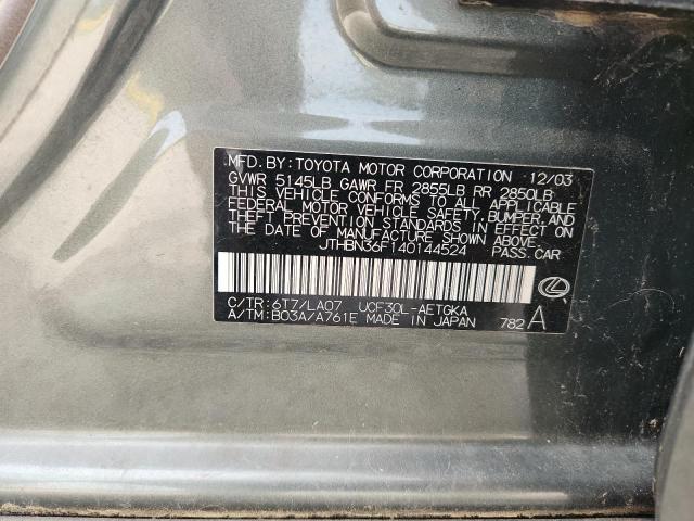 Aukcja sprzedaży 2004 Lexus Ls, vin: JTHBN36F140144524, numer aukcji: 57333186