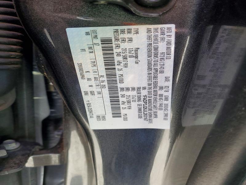 57091106 :رقم المزاد ، 1FADP3J26JL283167 vin ، 2018 Ford Focus مزاد بيع