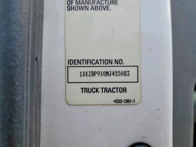 2021 Kenworth Construction მანქანა იყიდება აუქციონზე, vin: 1XKZDP9X0MJ455083, აუქციონის ნომერი: 56302806