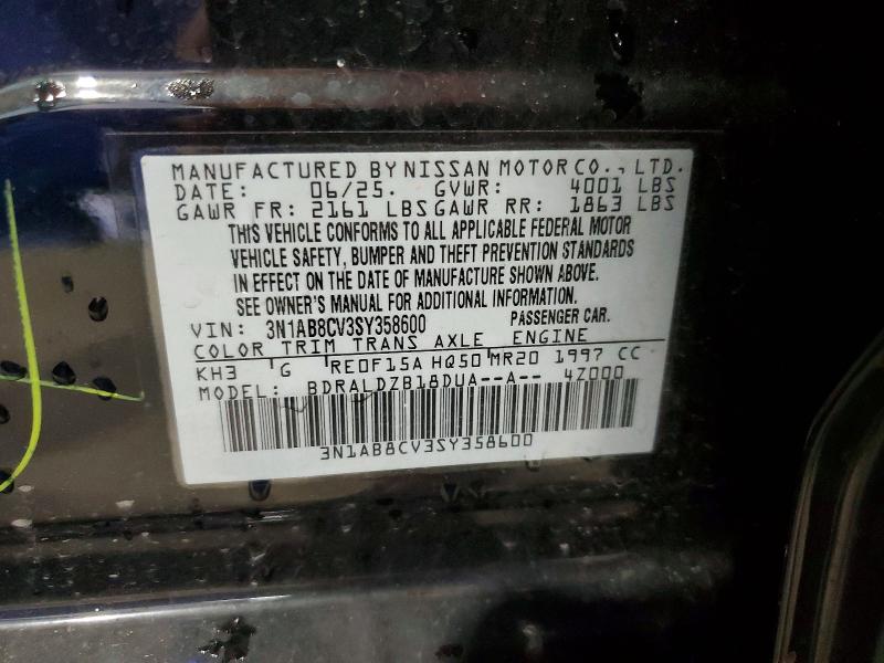 Aukcja sprzedaży 2025 Nissan Sentra, vin: 3N1AB8CV3SY358600, numer aukcji: 57424006
