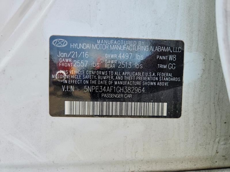 Продажа на аукционе авто 2016 Hyundai Sonata, vin: 5NPE34AF1GH382964, номер лота: 56301786
