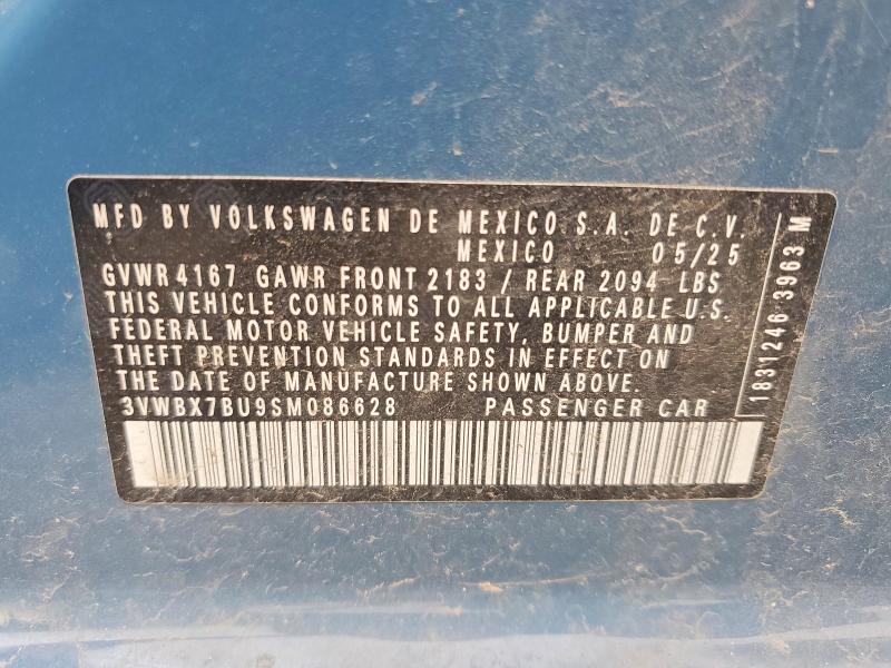 Aukcja sprzedaży 2025 Volkswagen Jetta, vin: 3VWBX7BU9SM086628, numer aukcji: 58746946