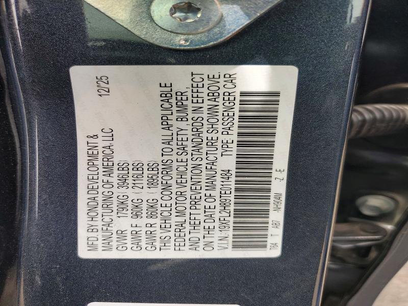 Aukcja sprzedaży 2026 Honda Civic, vin: 19XFL2H89TE011484, numer aukcji: 55644166