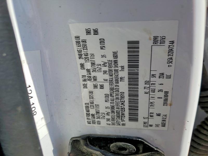 Aukcja sprzedaży 2018 Ford F150, vin: 1FTEW1EB7JKE78510, numer aukcji: 55446246