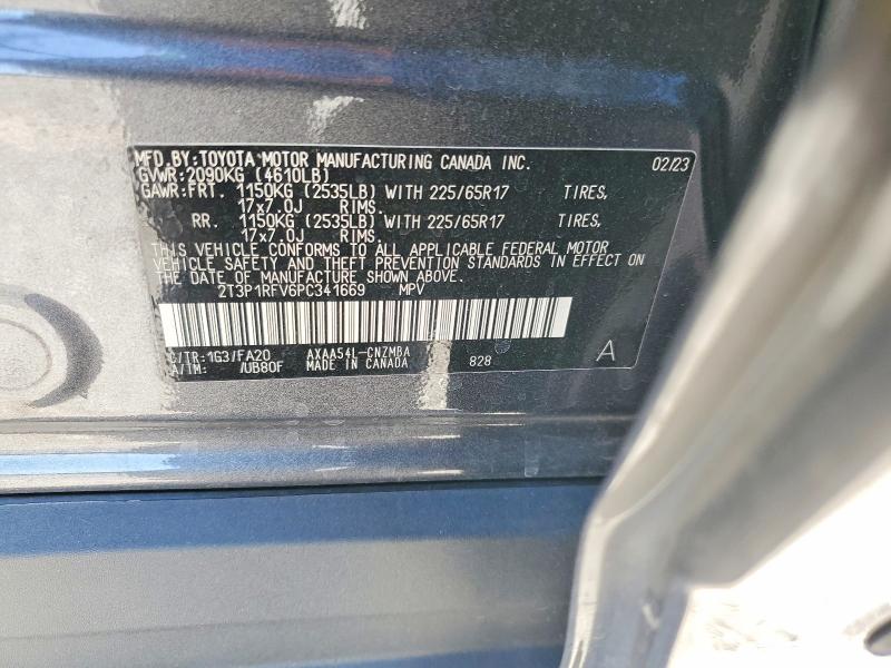 2023 Toyota Rav4 მანქანა იყიდება აუქციონზე, vin: 2T3P1RFV6PC341669, აუქციონის ნომერი: 57522156