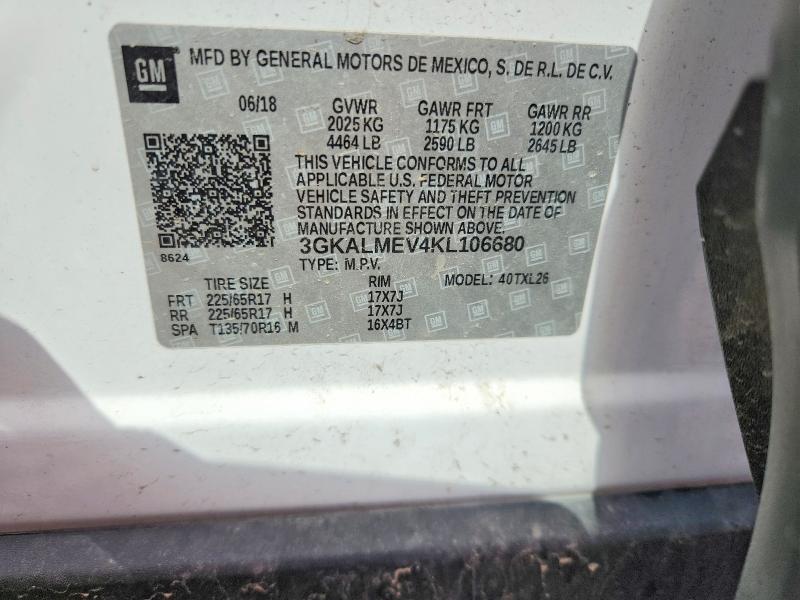 2019 Gmc Terrain მანქანა იყიდება აუქციონზე, vin: 3GKALMEV4KL106680, აუქციონის ნომერი: 57328756