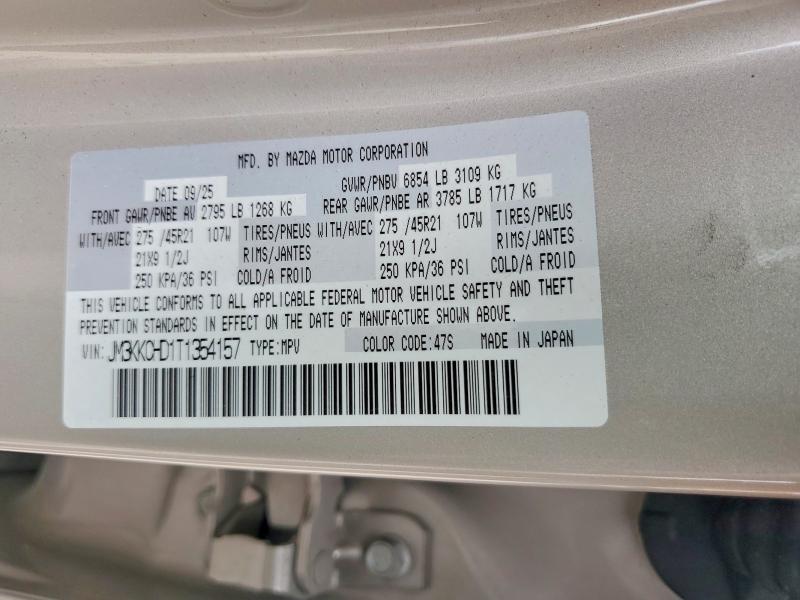 2026 Mazda Cx-90 მანქანა იყიდება აუქციონზე, vin: JM3KKCHD1T1354157, აუქციონის ნომერი: 55967936