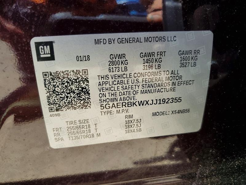 Продажа на аукционе авто 2018 Buick Enclave, vin: 5GAERBKWXJJ192355, номер лота: 57141446