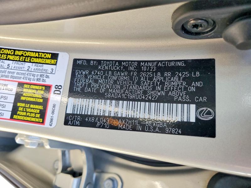 Aukcja sprzedaży 2024 Lexus Es 300h, vin: 58ADA1C19RU042427, numer aukcji: 56702406
