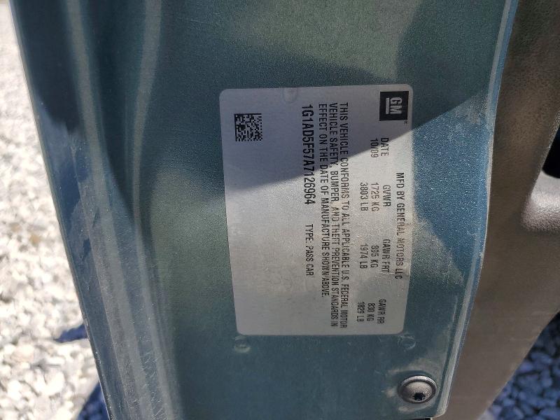 Продаж на аукціоні авто 2010 Chevrolet Cobalt, vin: 1G1AD5F57A7126964, номер лоту: 58310246