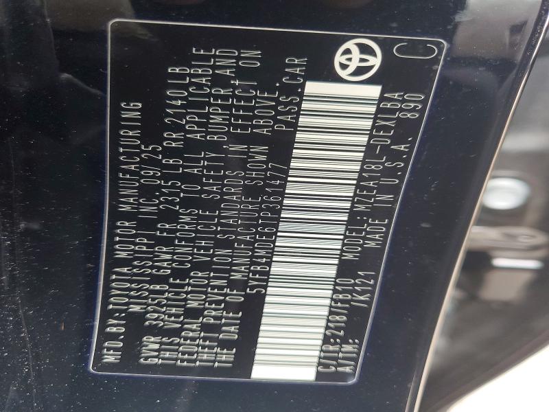 56447506 :رقم المزاد ، 5YFB4MDE6TP361477 vin ، 2026 Toyota Corolla مزاد بيع