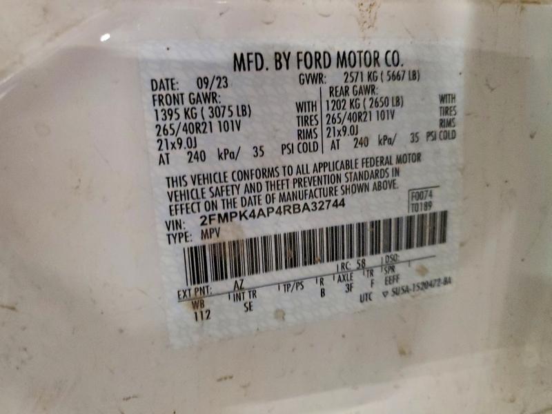 Продажа на аукционе авто 2024 Ford Edge, vin: 2FMPK4AP4RBA32744, номер лота: 54901426