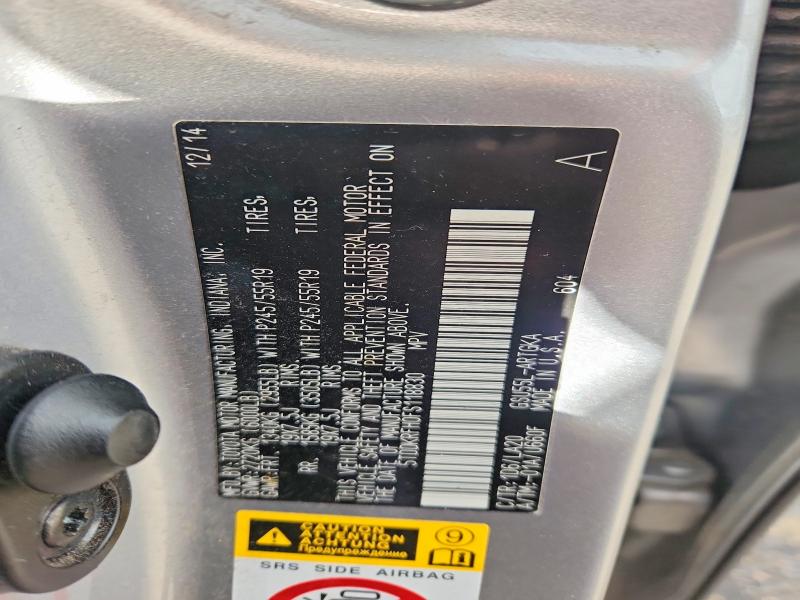 57530866 :رقم المزاد ، 5TDDKRFH0FS118830 vin ، 2015 Toyota Highlander مزاد بيع